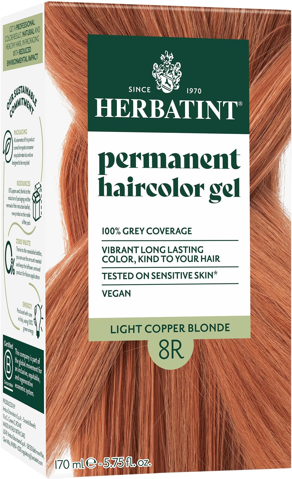 8R Light Copper Blonde Permanent Hair colour 170ml
