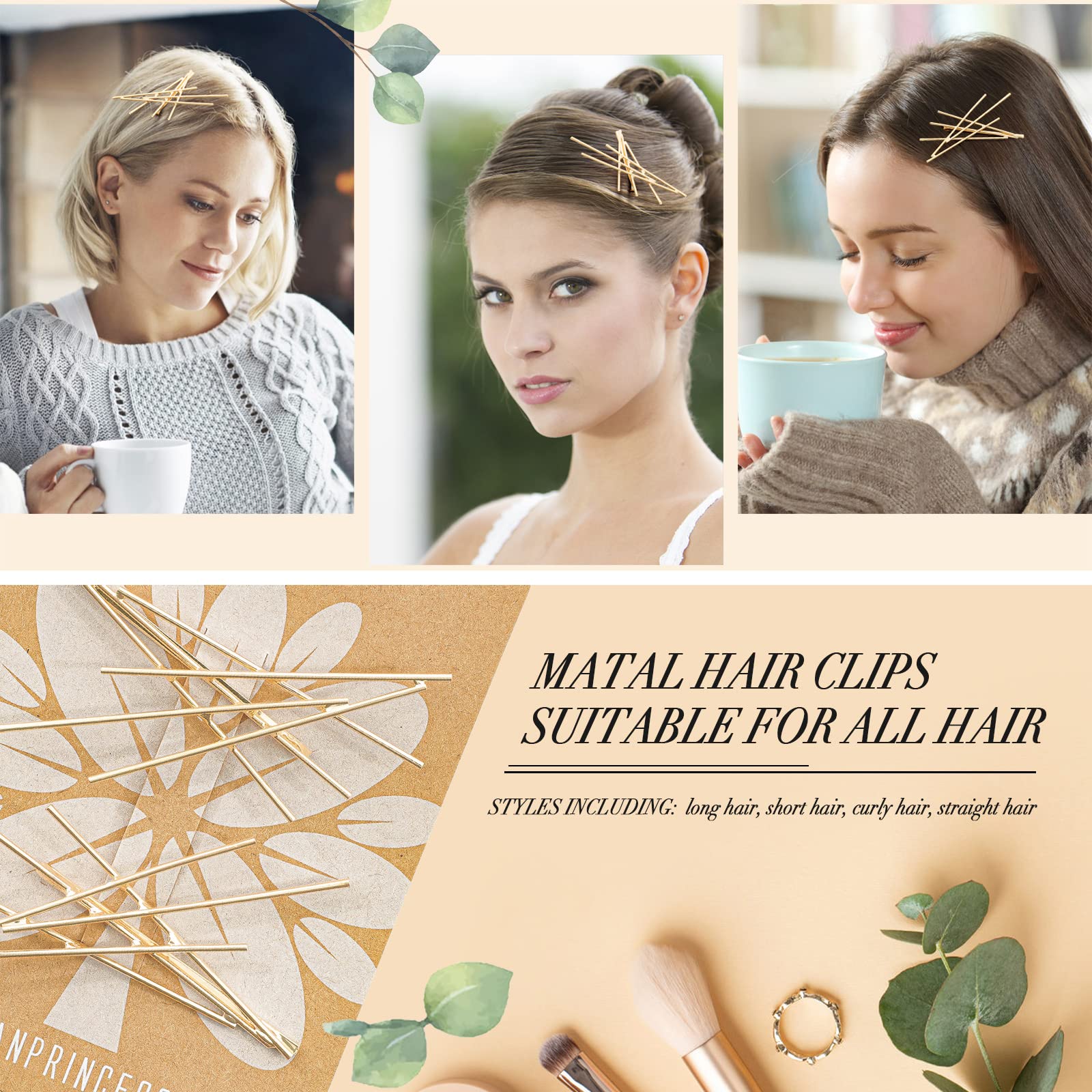 Amazon.com : KANPRINCESS 2PCS 3.1Inch Geometric Hair Clips  display picture 2