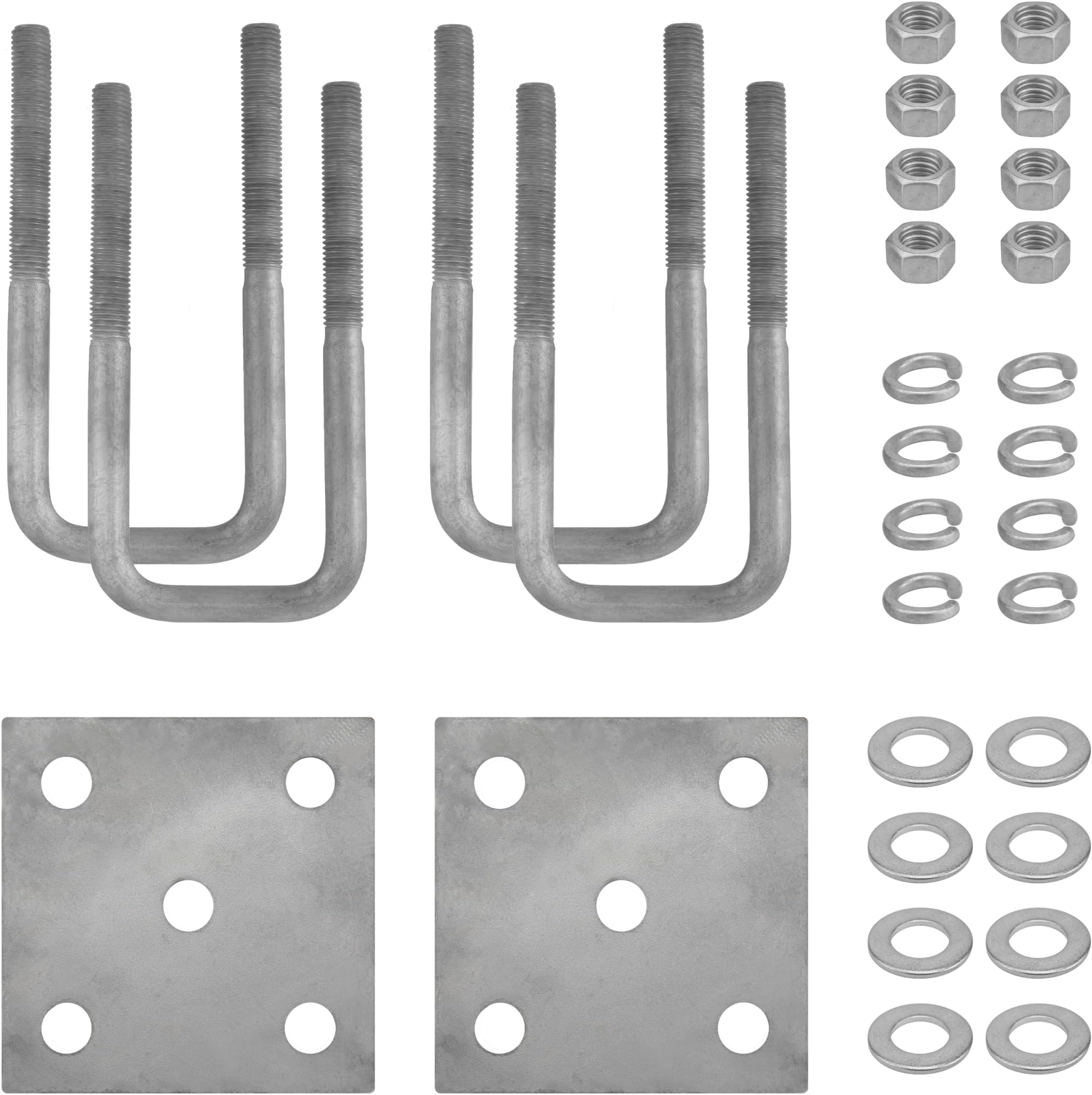 Sturdy Built Tandem Axle Galvanized U Bolt Kit for mounting