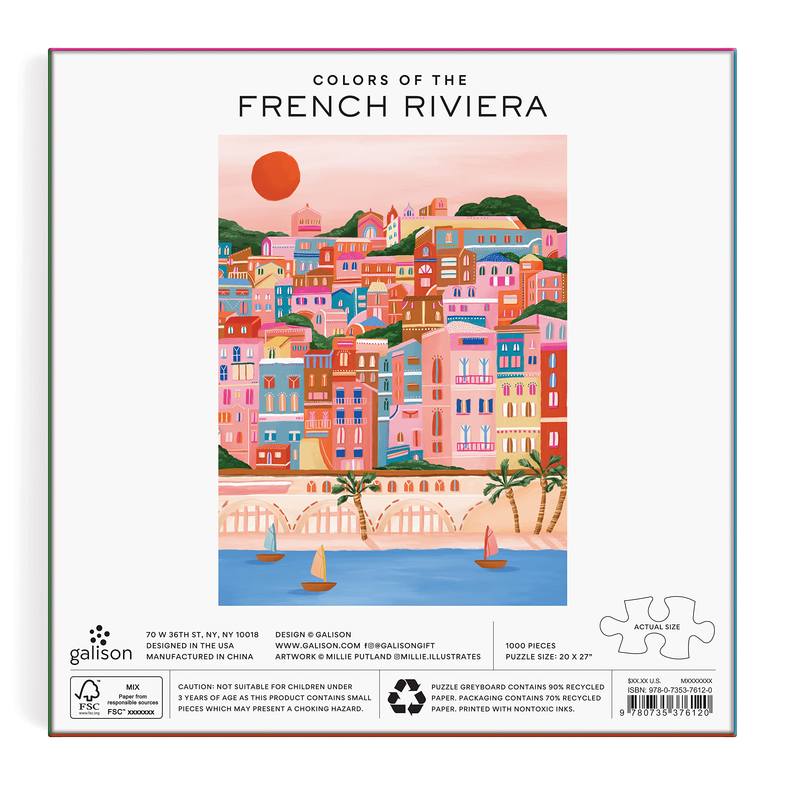 Amazon.com: Galison - Colors of The French Riviera 1000 Piece