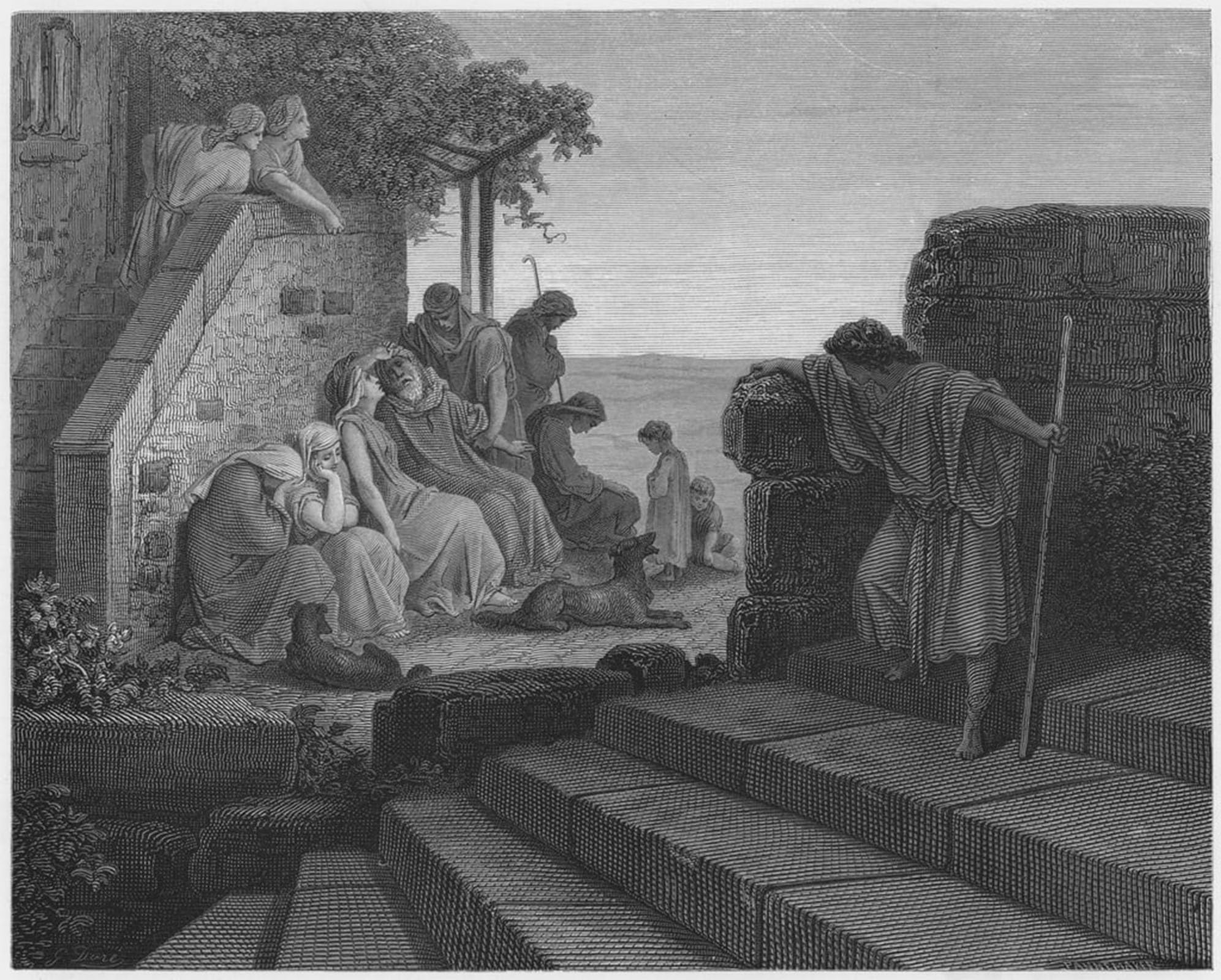 Serendipitp No Frame Vintage Wall Art Canvas Nordic Poster Canvas Print Picture Bible The Return Of The Prodigal Son By Gustave Dore Wall Art Poster For Home Decor 60X90cm