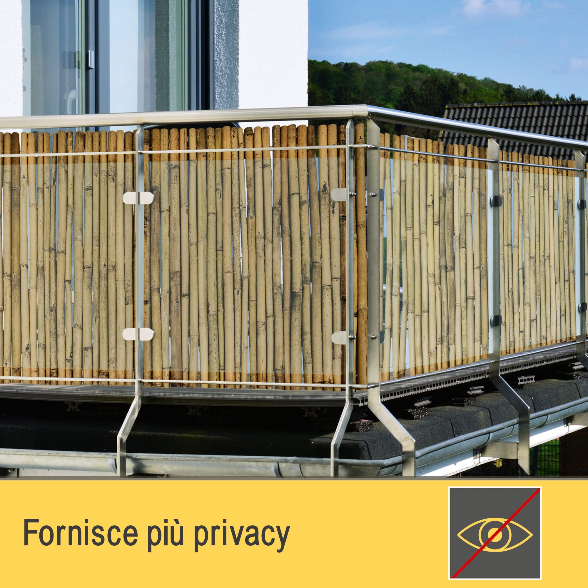 Sol Royal Frangivista e Frangivento in Bambú 180x250cm (AxL) SolVision B38 Stuoia in Canne Spesse di Bamboo Premium - Arella Naturale per Giardini e Balconi - Schermo Privacy Naturale