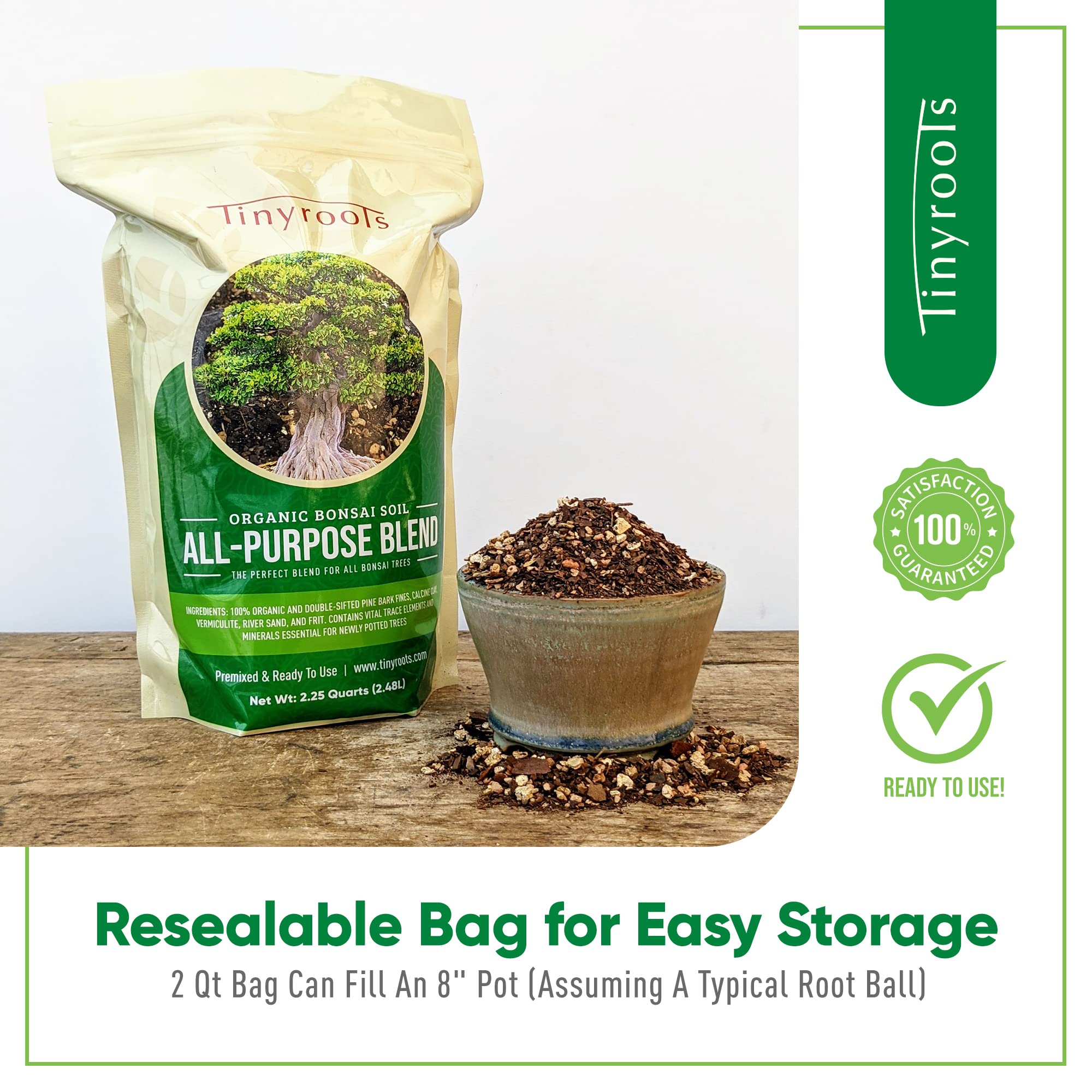 Bonsai Soil Mix by Tinyroots All Purpose Organic Mixed Bonsai Tree