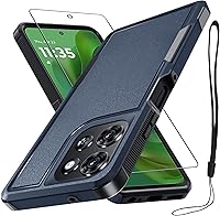 Vista 56 de RMOCR Funda compatible con Moto G 5G 2024, cuerpo completo, resistente, resistente, a prueba de golpes, con correa de cordón, protector de pantalla