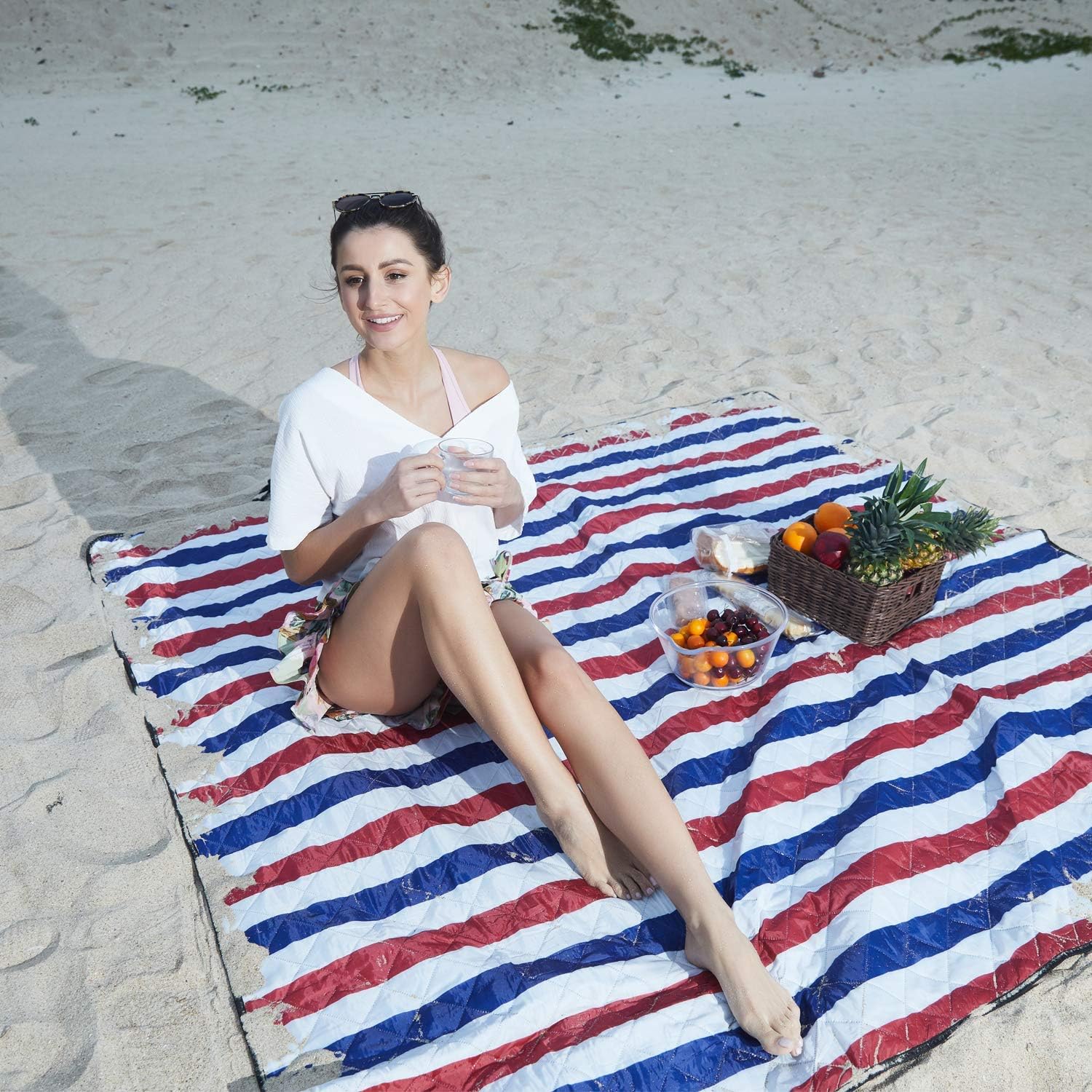 HOdo Picnic Blanket Extra Large Machine Washable Waterproof Sandproof Camping Outdoor Blanket 200x200cm