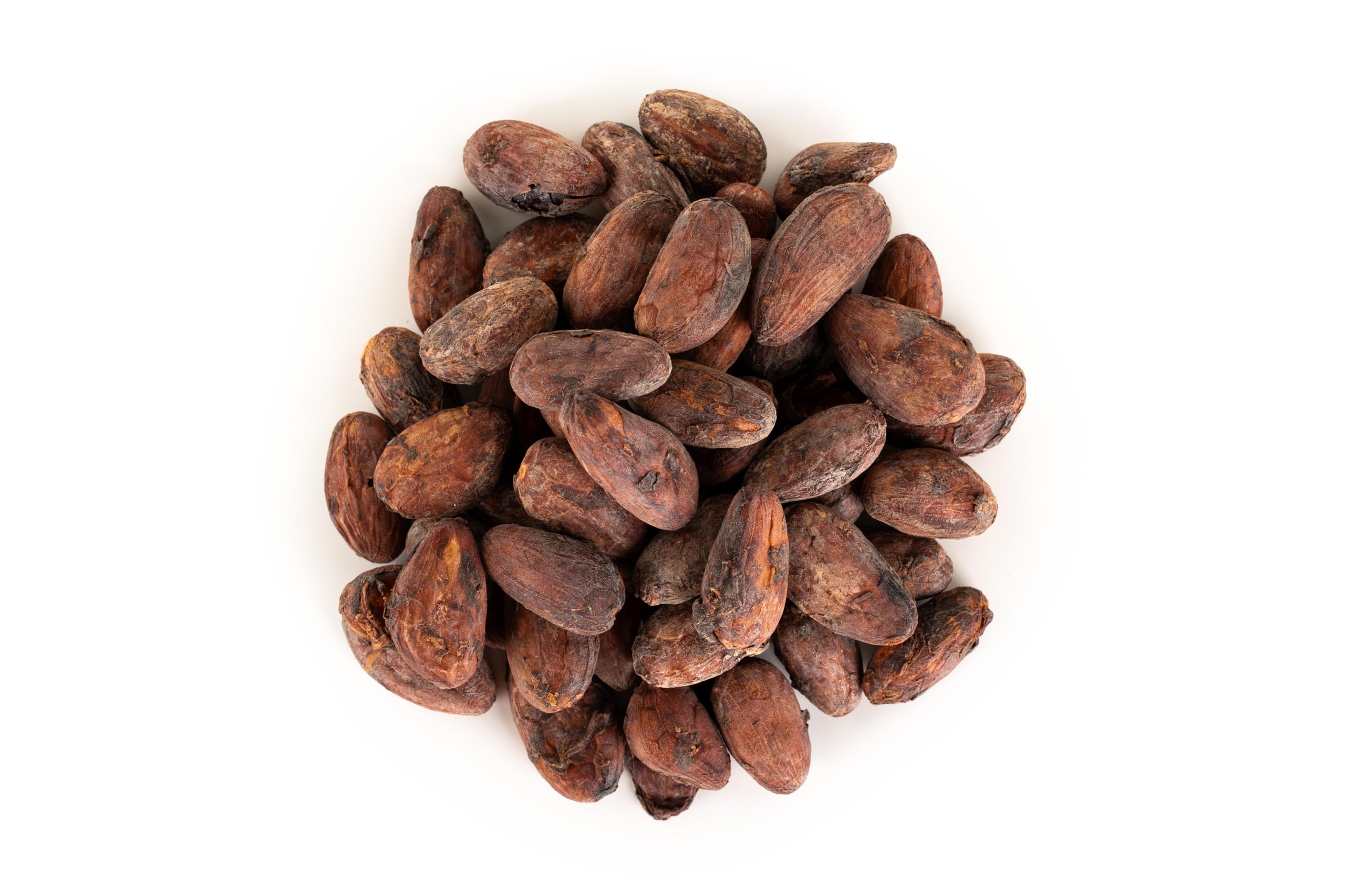Fèves de cacao entières 500 g Fèves de cacao crues de qualité supérieure Origine naturelle Arôme riche Ingrédient polyvalent pour la pâtisserie, la fabrication de chocolat et les infusions