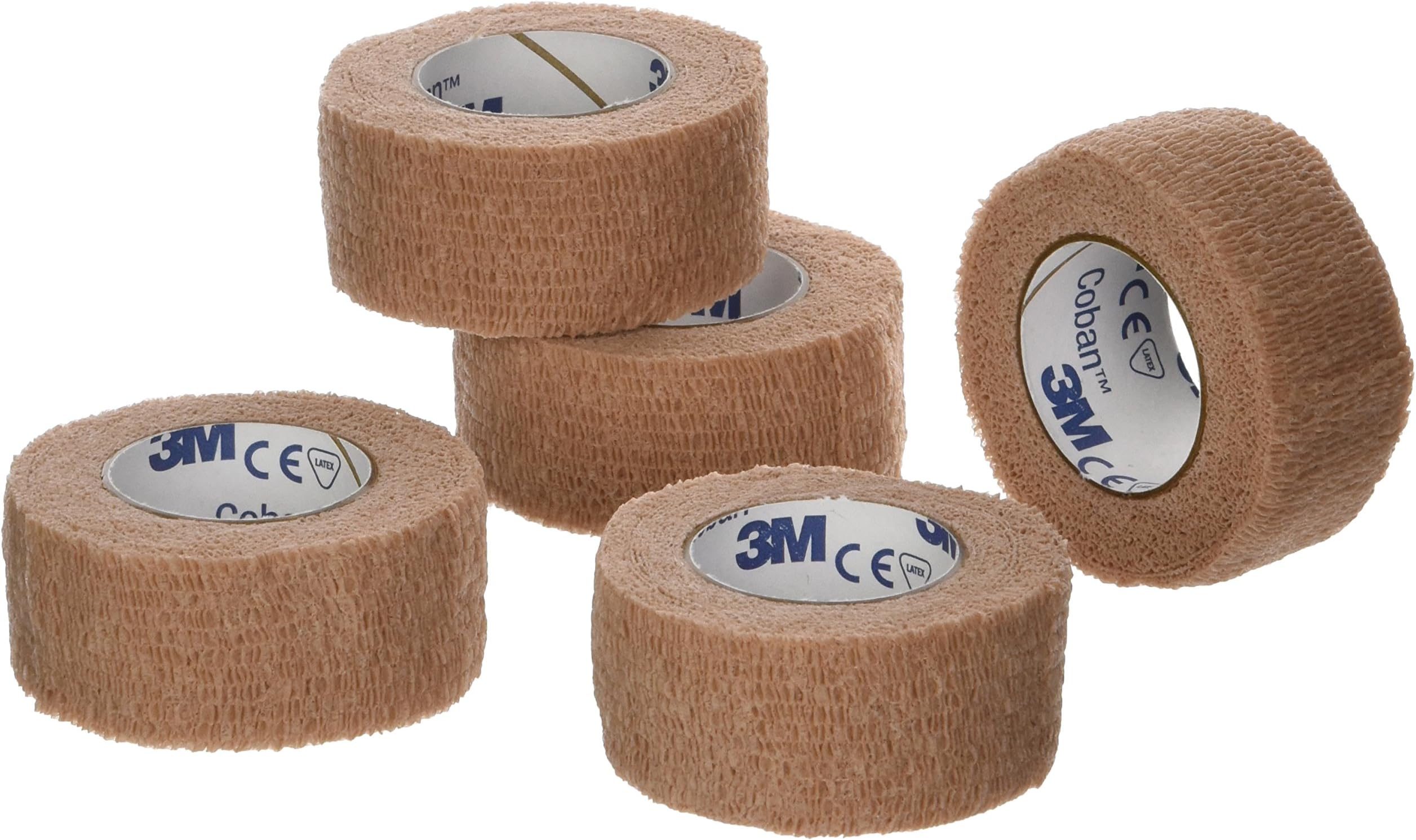 3M - 27119 Coban Self- Adherent Wrap, 1"x 5yds, Pack of 5 Rolls