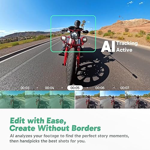 Miniatura 6 de AKASO 360 Cámara de acción resistente al clima de 360° - Video 360 de 5.7K con sensores de 1/2 pulgada de 48 MP, foto 360 de 72 MP, 360-SuperSmooth,