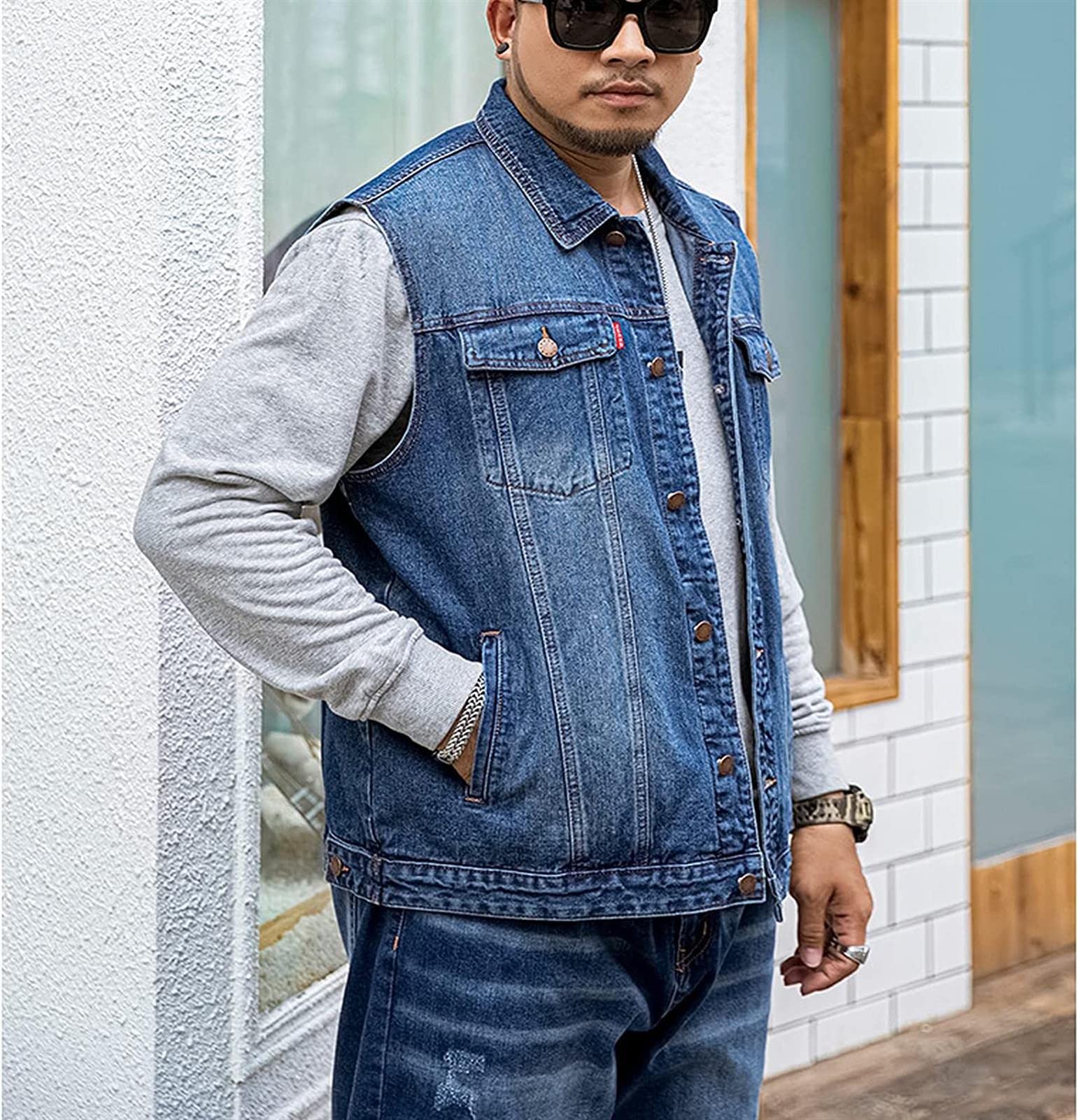 Chaleco Decathlon Chaleco Vaquero Azul Sin Mangas Para Mujer, Ropa