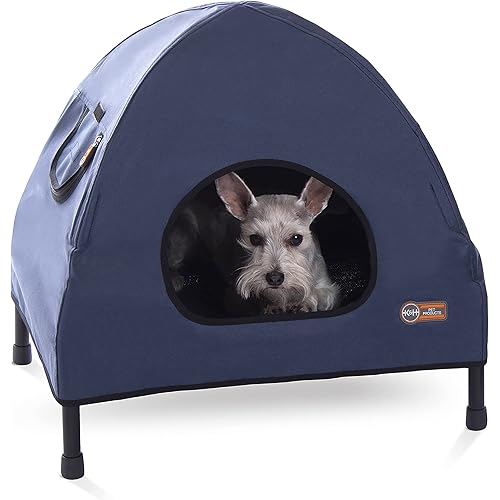 K&H Pet Products Original Pet Cot House Navy Blue Small 22 X 17 X 22 Inches