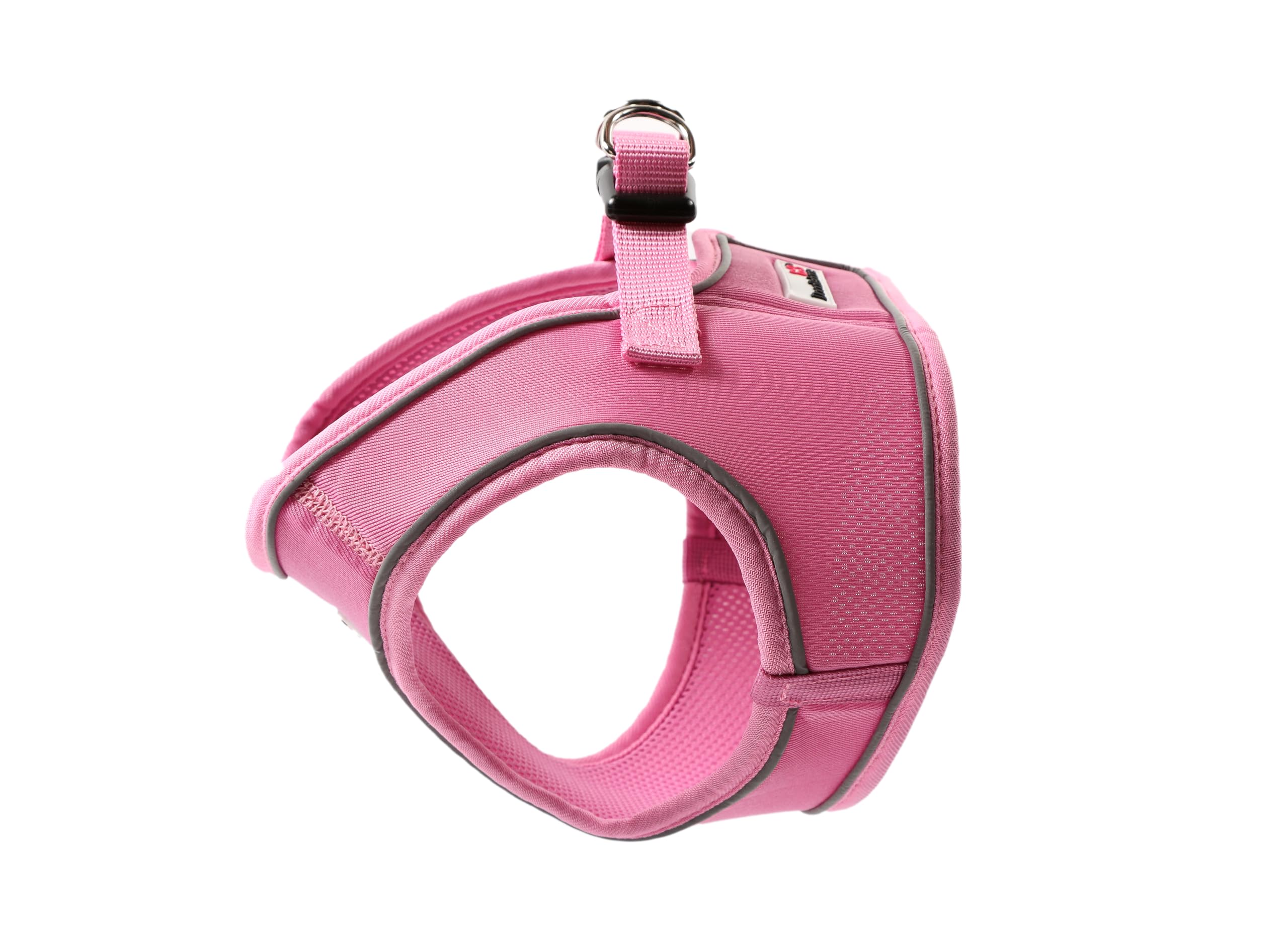Doodlebone – Snappy Harness Dog Harness – Easy Step In Vest Style Harness, No Over Head Fit, Reflective & Machine Washable for Puppies and Small Dogs – Size 1, 31-35cm - Blush — image 1