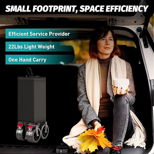 Miniatura 5 de Carro de playa plegable de gran capacidad, carrito plegable resistente con grandes ruedas todo terreno, carro utilitario al aire libre para