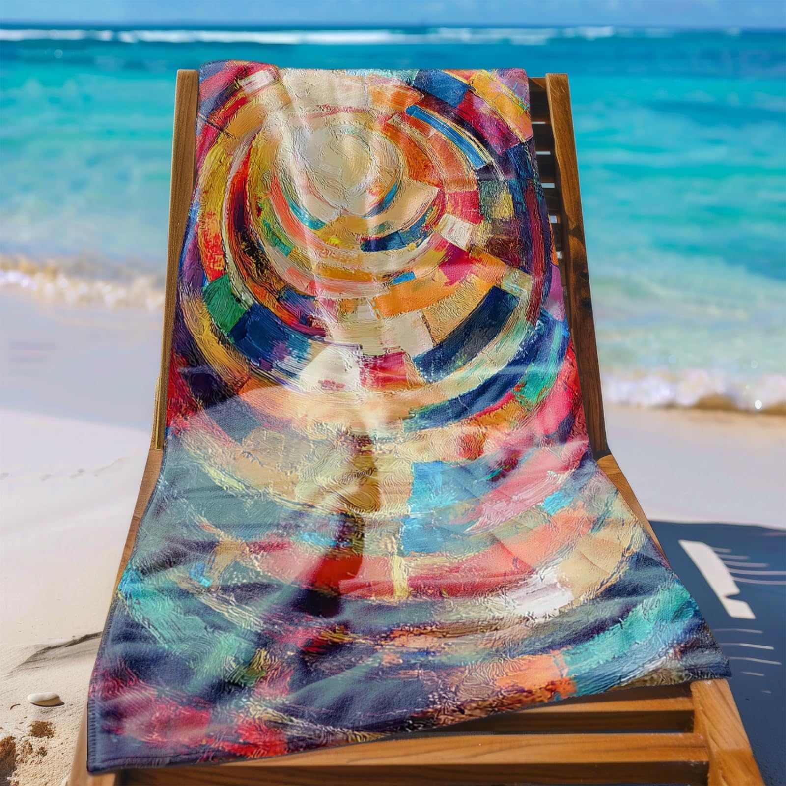 Blue Psychedelic Microfibre Towel for Women Men,Gym Towel for Travel Swim Camping,Quick Fast Dry,Travel Essentials,Swimming
