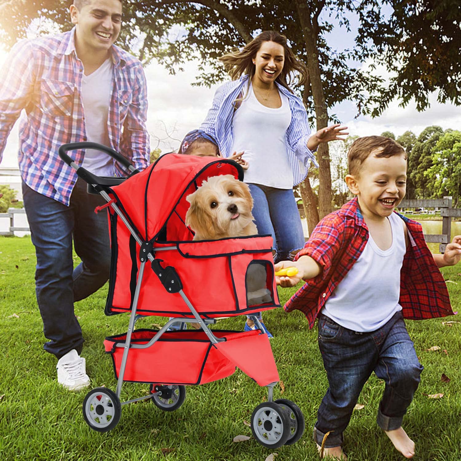 Redcat 3-Wheel Folding Dog & Cat Stroller