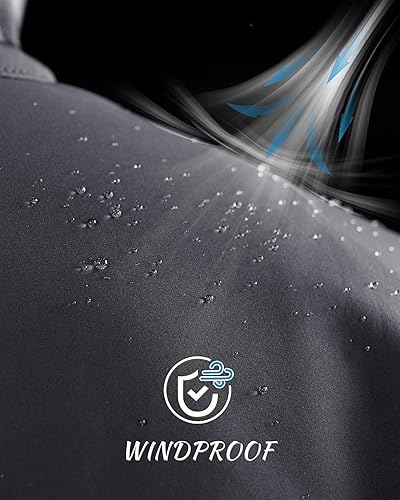 Vista 4 de MAGCOMSEN Chaqueta táctica para hombre, resistente al agua, 6 bolsillos, forro polar, para senderismo, invierno, cortavientos, para exteriores