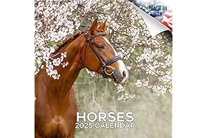 2024 Calendar Horses - Cute Equine 12x24 Monthly Wall Calendar
