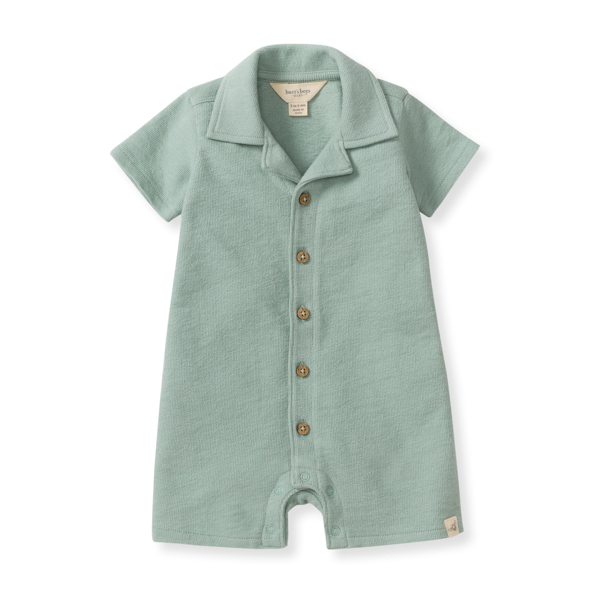 Burts Bees Baby baby-boys Polo Rompers 100 Organic Cotton One-piece Coverall and Layette Set