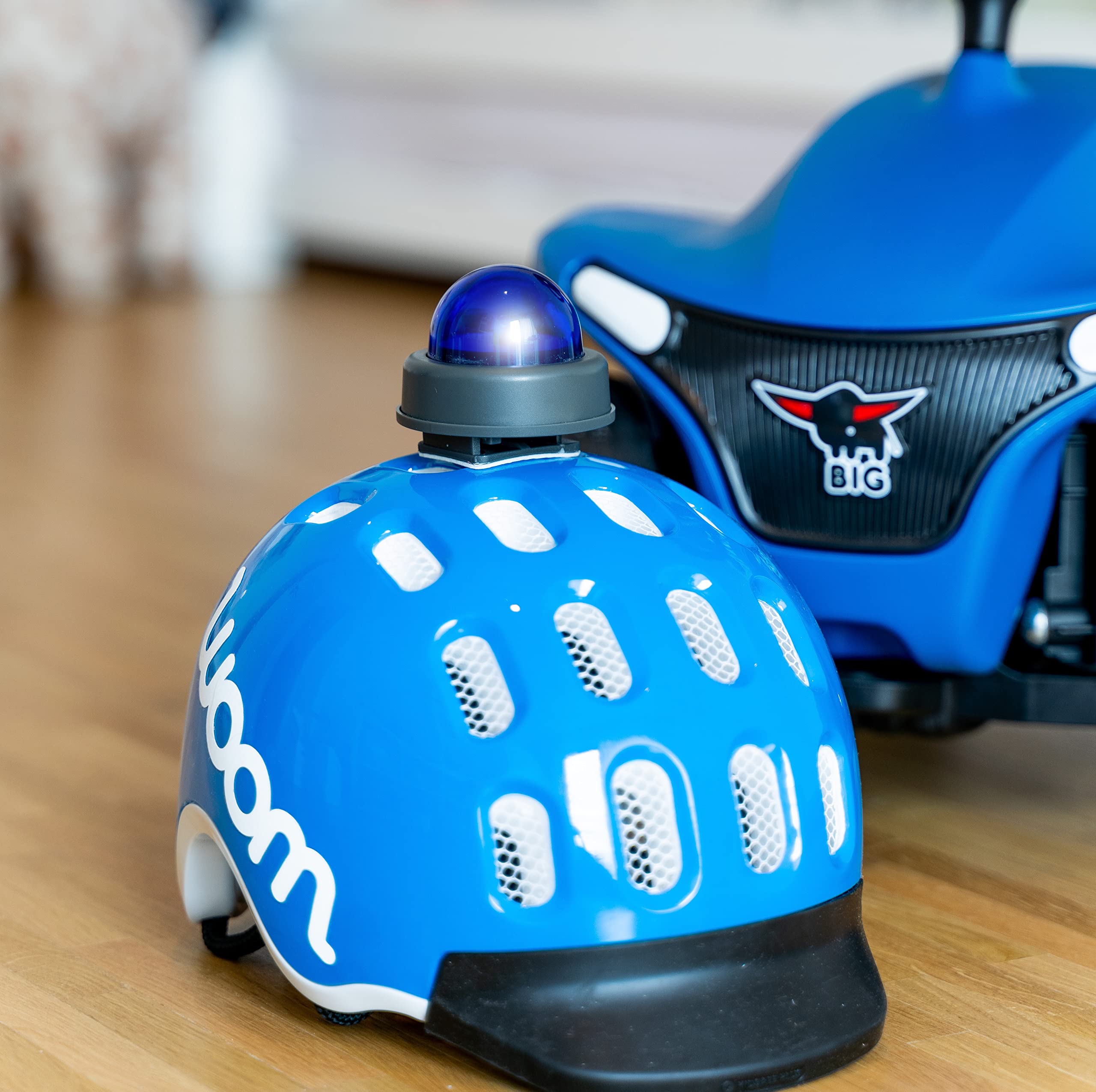 wiowio Police Bicycle Siren for Children, Blue Light with Holder for Bicycle, Scooter, Balance Bike, Handlebar, Helmet, Slide Car, Bell, Gift Toy from 3 Years Toys & Games