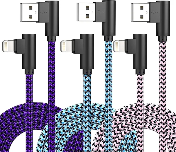 iPhone Charger Cord Lightning Cable 10ft 3Pack iPhone Charging Cable Long iPhone Charger Cord 10ft [Apple Certified] Nylon Braided Fast Charging for 14/13/12/11 Pro MAX/XR/XS/8/7/6/Plus/SE/iPad