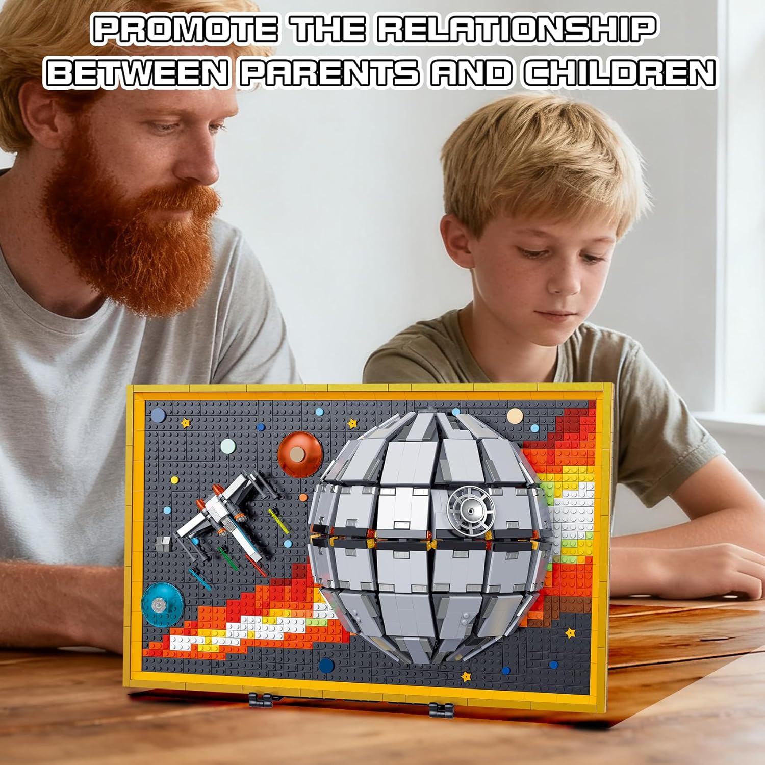 SZRUIZITEC 1566PCS The Death Star Mini Building Blocks Kit Wall Art(Oversized and Incompatible with Lego),Unique Oblivion Space 3D Decoration,Creative Display Collection Gift for 14+ Kids and Adults