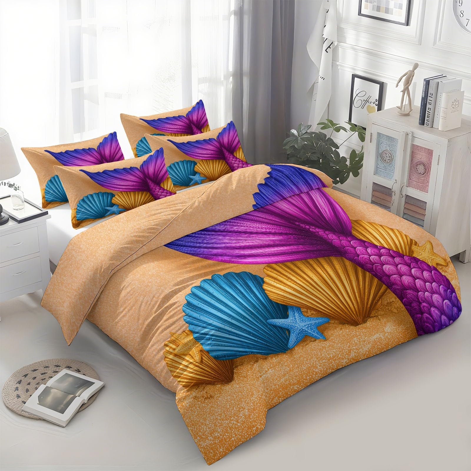 Juego de funda nórdica reversible para cuna, microfibra cepillada, ultrasuave, lujosa, cómoda, para dormir, color amarillo
