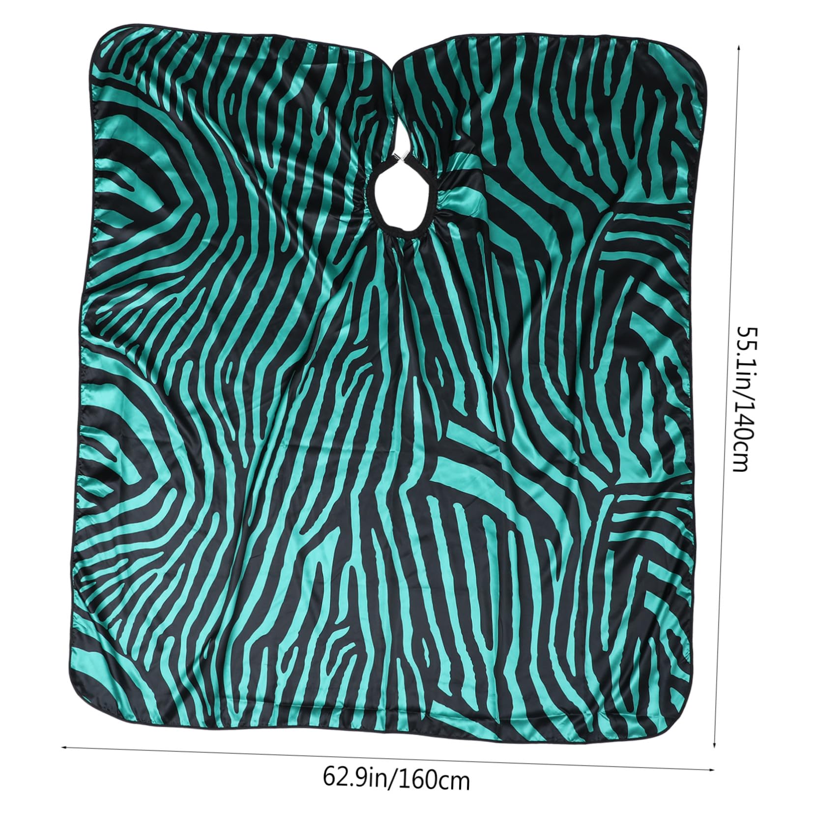 Capa de Corte para Peluquería Profesional de Pelo de Satén Verde, Amplia y Transpirable que Mantiene la Ropa Seca y Limpia