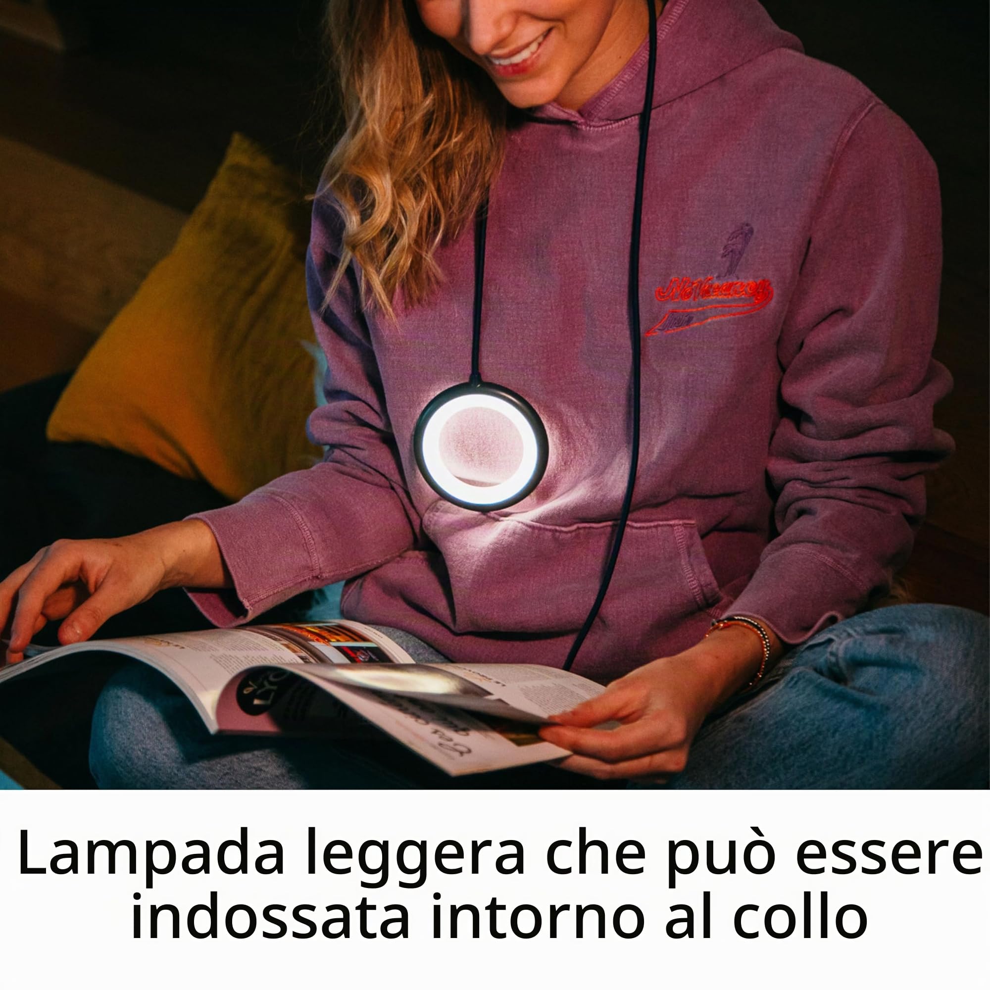 BILY Lampada da lettura a LED, lampada da tavolo, lampada da comodino, con trespolo e clip, confezione da 3 luci in 1, porta USB, 3 livelli di luce - Nero