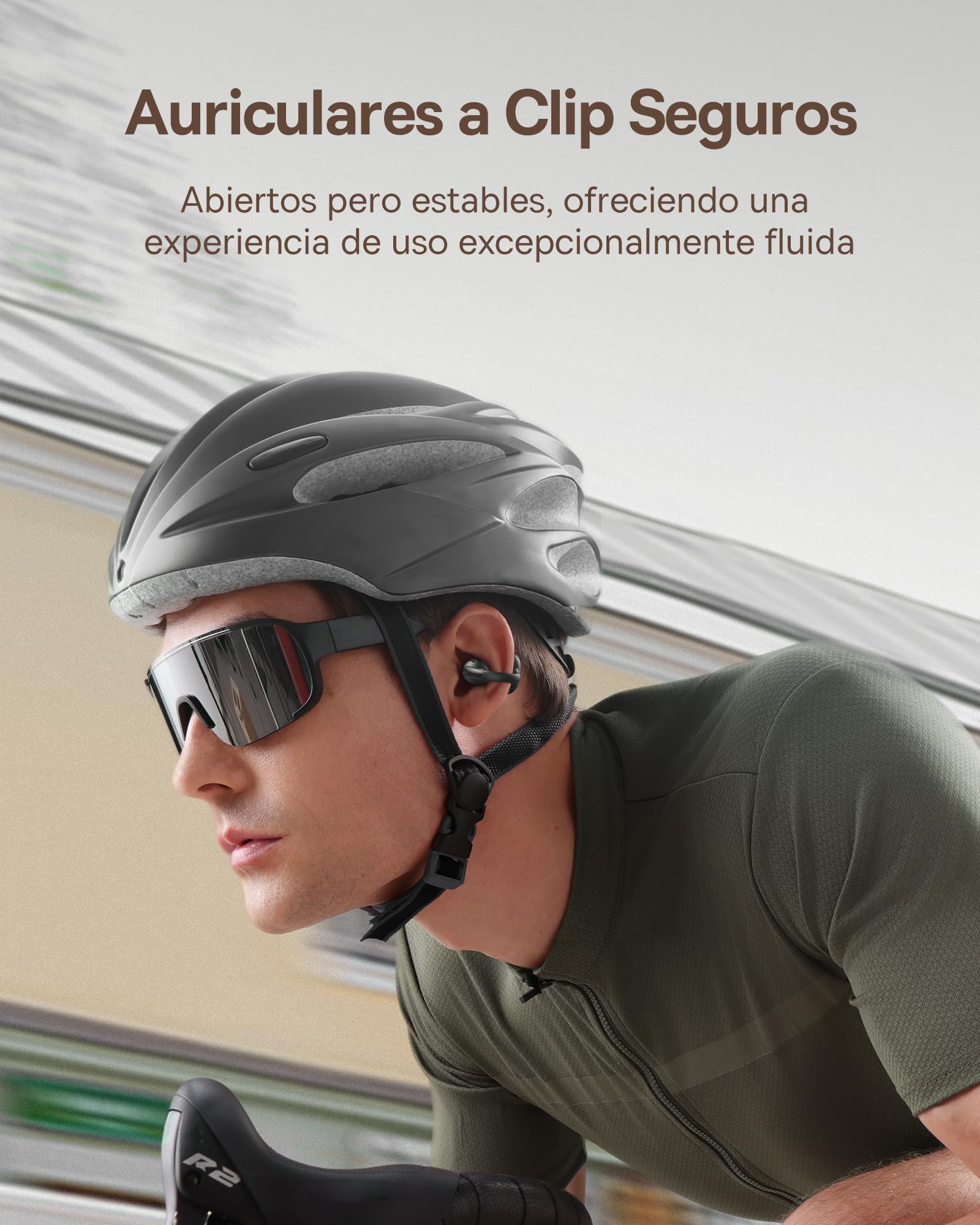 Baseus MC1 Blanc Auriculares Abiertos, Auriculares Bluetooth con Clip | 40H de Autonomía, Calidad de Sonido HiFi Bass Ai, Cómodos & Ligeros 5,2 g, IP57 contra el Polvo & el Agua