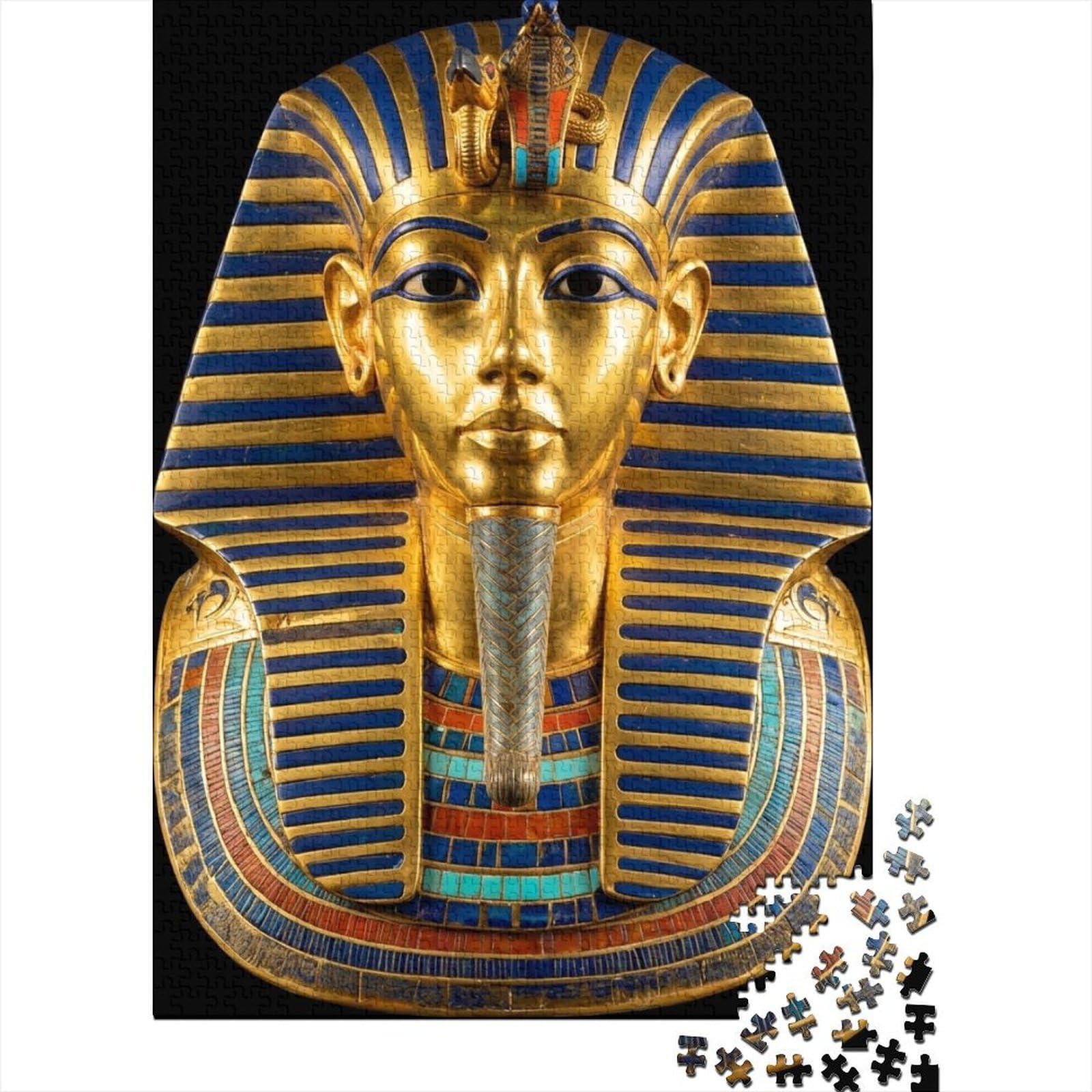 pharaoh mask 1000 piece jigsaw puzzle cardboard for adults egyptian art home decoration stress relief activity