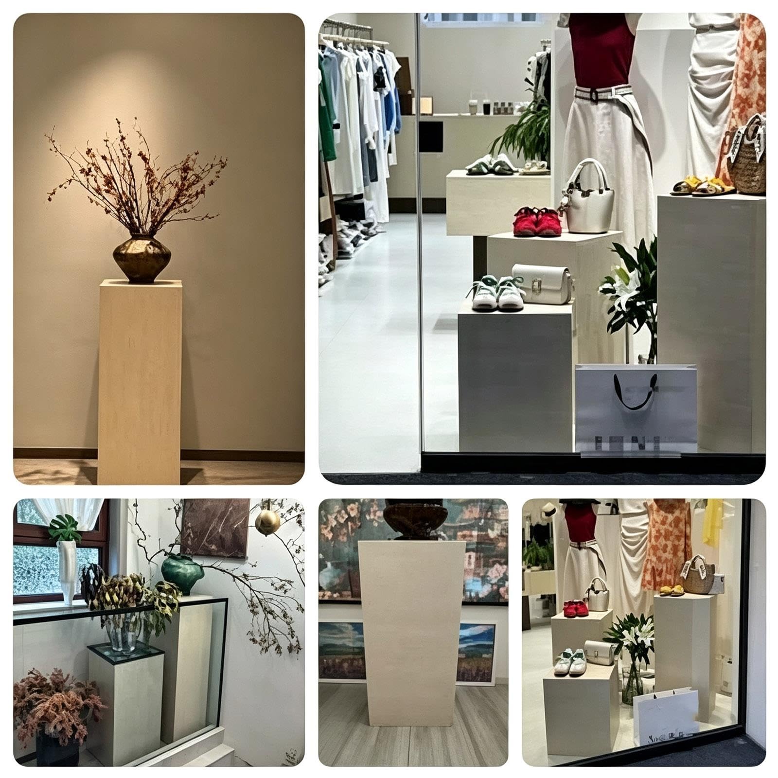 zylinder sockelständer Höhe 25 40 50 70 80 100 Cm Ausstellungssockel Für Die Inneneinrichtung, Quadratische Sockelsäulen-Ausstellungserhöhung, Ausstellungssockel(50 x 25 x 25 cm)