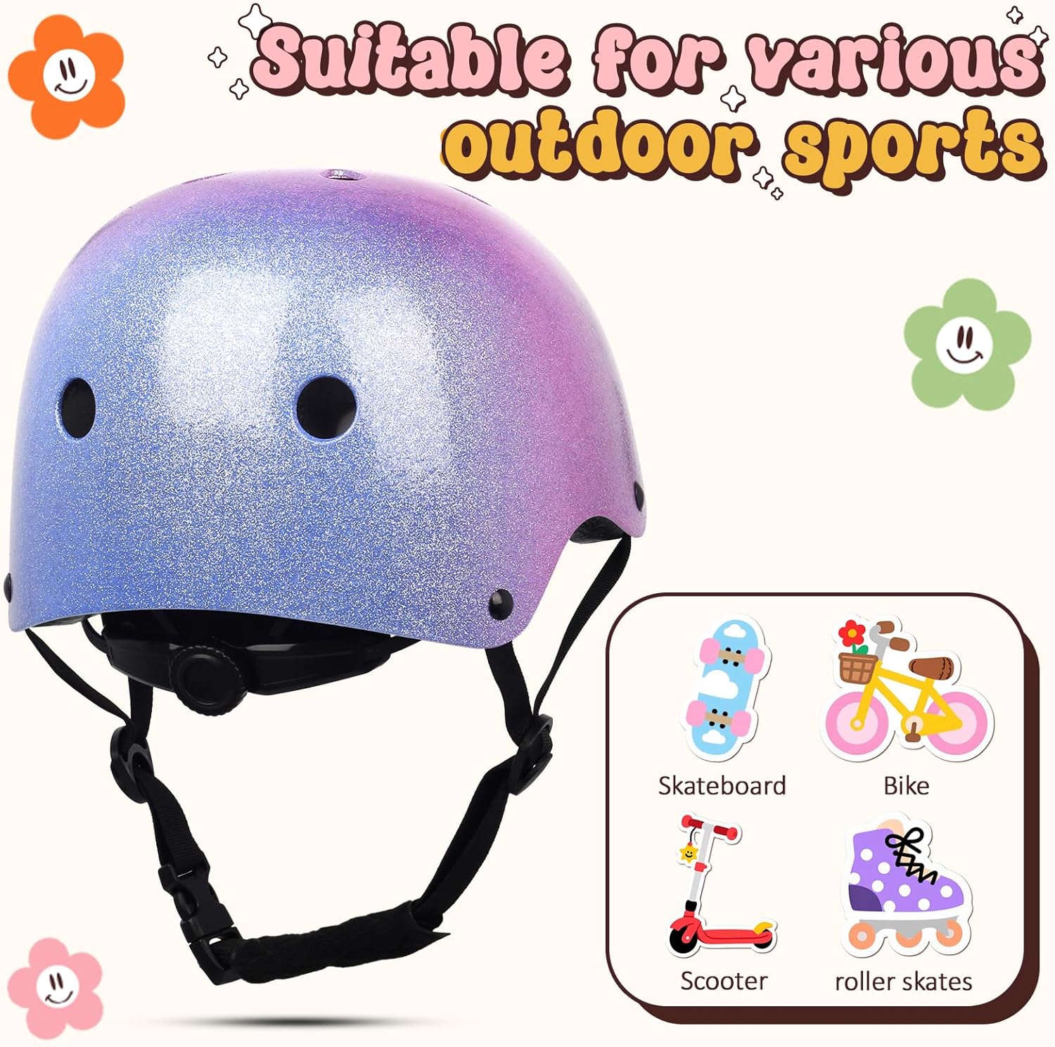 Toddler Kids Bike Helmet,Adjustable for Child Boys Girls,Multi-Sport & Ventilation for Bicycle Scooter Skateboard Skate - Image 6