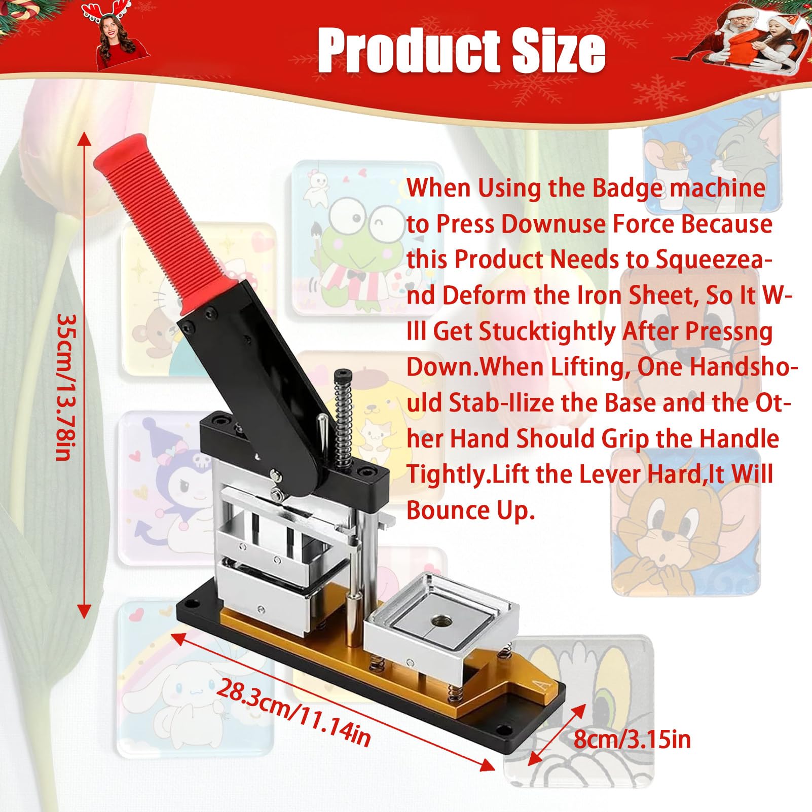 Kit Fai da Te per Magneti Fotografici, Macchina per La Creazione di Magneti,con Taglierina, per Aiutare con I Bambini, Progetti Scolastici APOSS Cutter(Cardboard*1000sets)-50 * 50mm