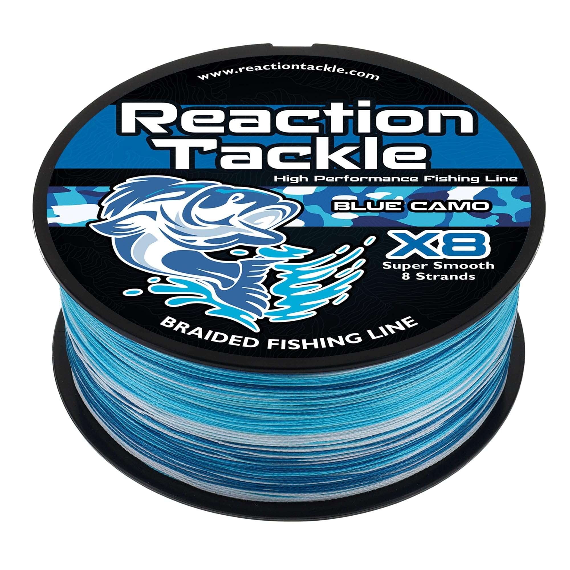 Reaction Tackle Braided Fishing Line - Pro Grade Power Performance for Saltwater or Freshwater Fish - Colored Fishing Line Braid for Extra Visibility