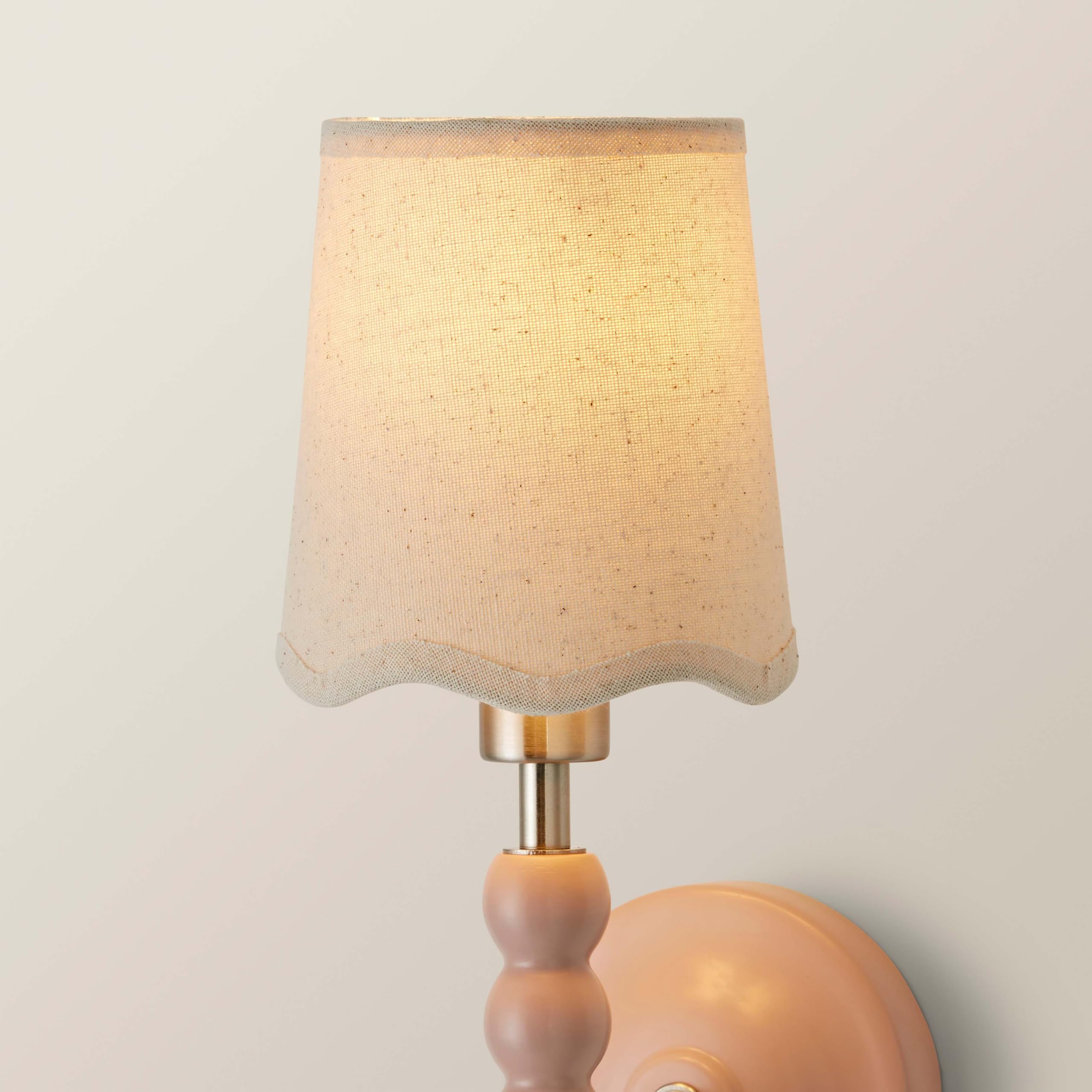 Valuelights Mabel Natural Scallop Edge Linen Extra Small Lamp Shade