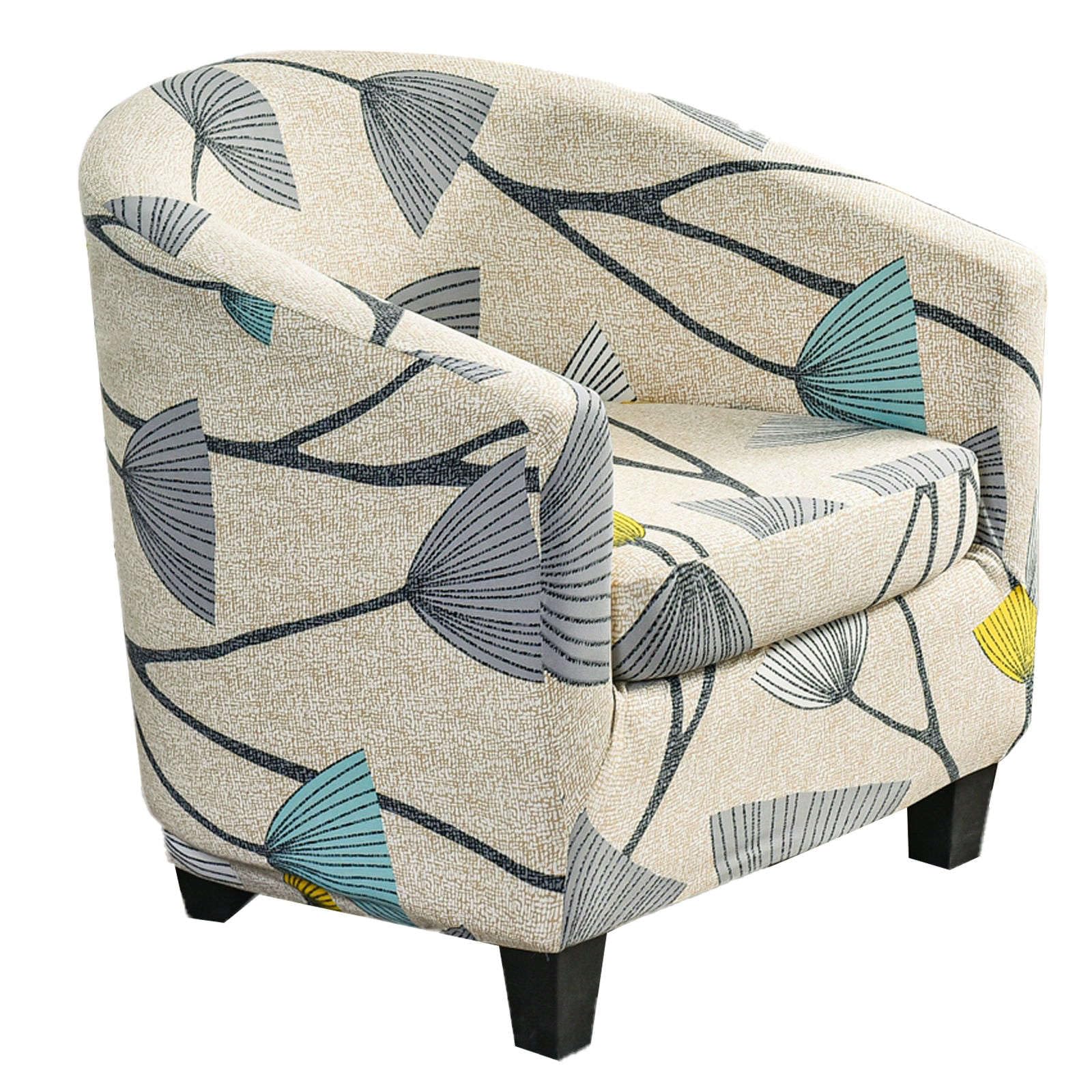 ZRCYXDW 2 Pieces Club Chair Slipcover, Stretch Tub Chair Slipcover Printed Soft With Elastic Bottom Tub Chair Cover For Living Room-E-2 pieces