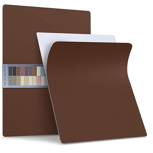 Parches de reparación de cuero autoadhesivos, parches de reparación de cuero de 11 x 8.3 pulgadas para asientos de automóvil, kit de cinta de