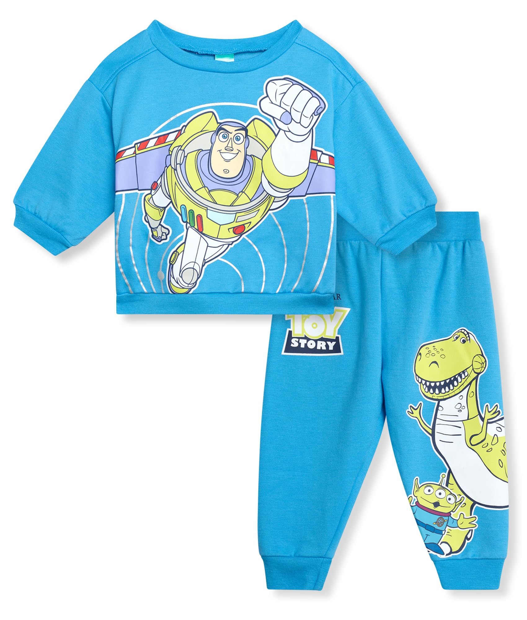 Disney Baby Boys Jogger Set - 2 Piece Soft Fleece Crewneck Sweatshirt & Jogger Sweatpants for Baby Boys Clothes Set