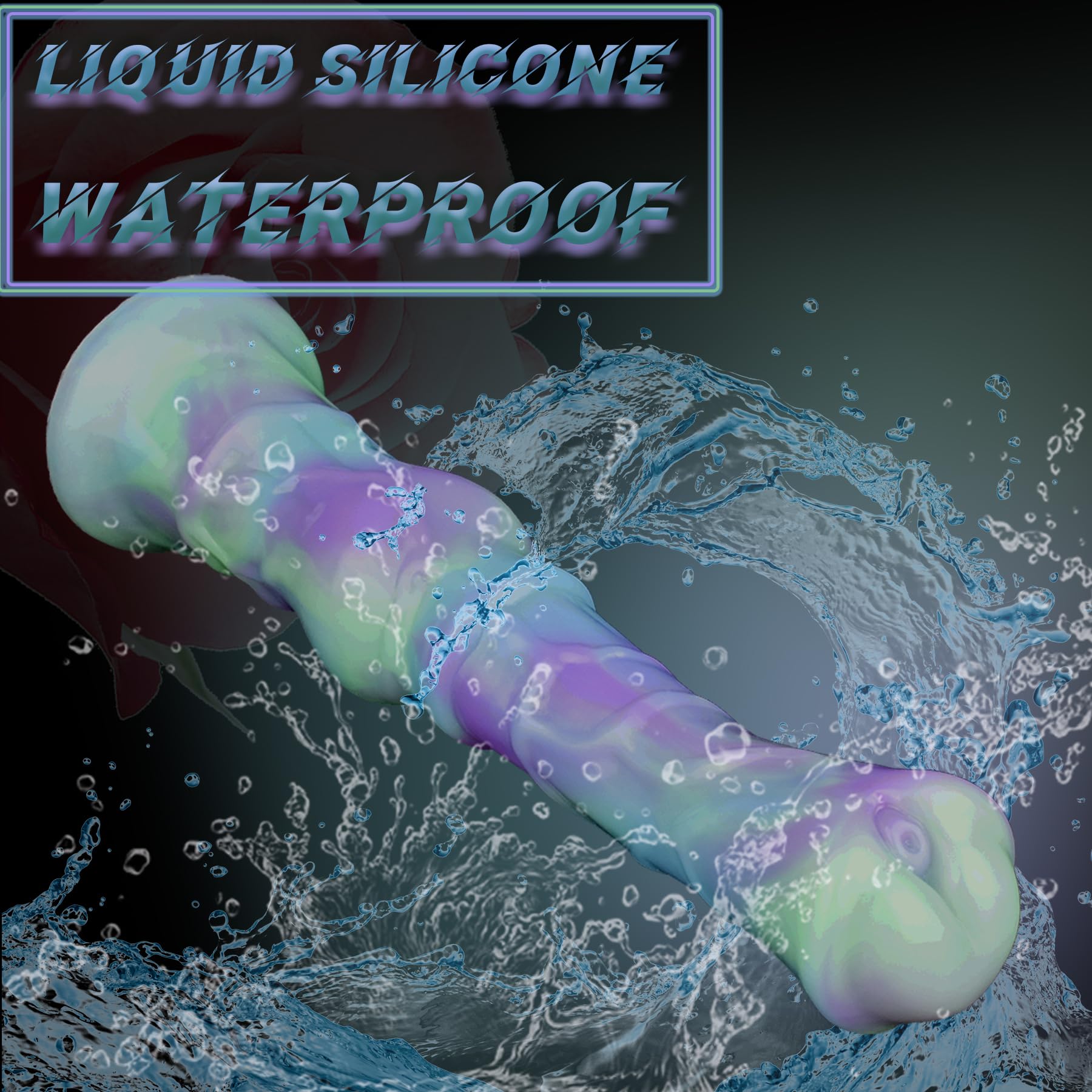 Knot Horse Dildo 9.8 Inch Soft Colorful Silicone Fantasy Dildo Suction Cup XL g Spot Thick Realistic Animal Fake Penis Dildos Large Anal Play utt Plug Women Couple Gay Adult Sex Toys & Games (B)