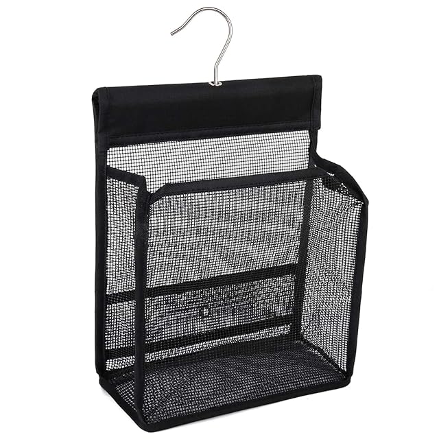 CAKEEYUM Mesh Shower Caddy 7 5x3 9x9 1 Inch Collapsible Mesh Shower Bag Hanging Caddy with Hooks Portable