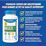 Progressive Advanced Daily Multivitamin for Active Men, with Quercetin, Maca, Ashwagandha, and Siberian Ginseng. Supports Immune Health, Muscle Function, and Energy, 100% Complete, Canadian-Made 120 Count