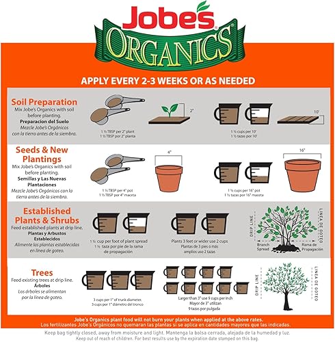 Miniatura 3 de Jobe's Organics 09226NA - Alimento granular para plantas, frutas y cítricos, 4 libras, Brown & Jobe's 09426 Granular Plant Food Flower & Rose, 4