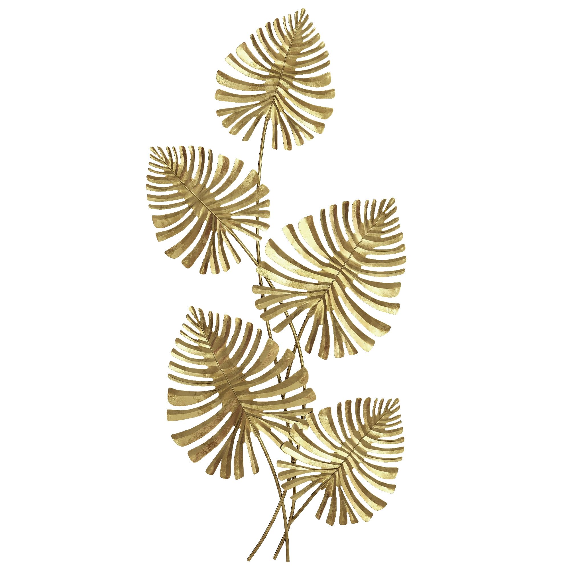 HOMCOM Wanddeko Wandbild Monstera-Wanddekoration Metallbild Modern
