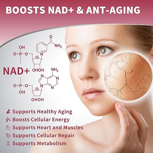 Miniatura 3 de Suplemento de gomitas NAD para mujeres y hombres, puro 500 mg de NAD liposomal, regeneración celular, apoyo de energía y metabolismo, vegano, sin