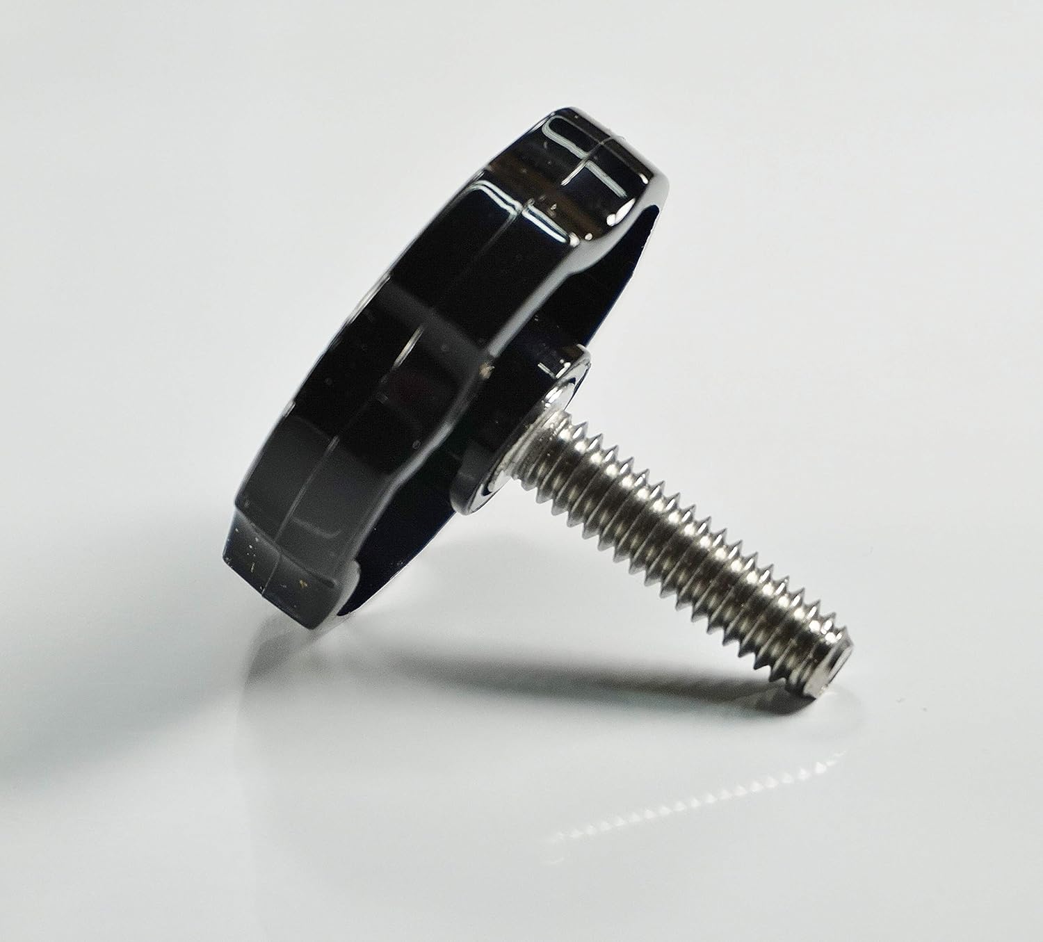 1/4-20 x 3/4 Thumb Screw Stainless Steel Standard/Coarse Threads Clamping Rosette Knobs Black - Made in The USA (2)