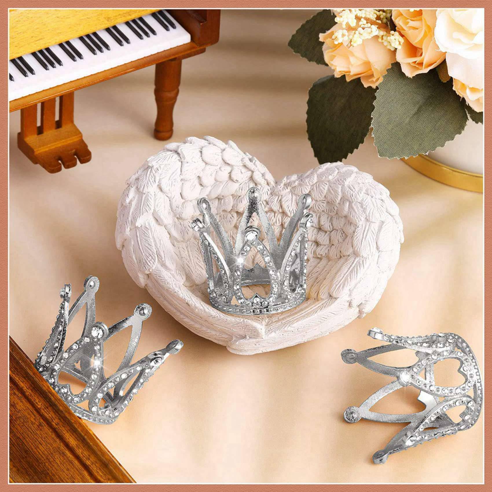 60 Pezzi Torta Topper Mini Piccola Principessa Testa Torta Decorazione per Baby Shower Decor