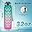 YC Kitchen Motivational Water Bottle with Time Marker - 32oz, Leak-proof BPA Free Sports Water Bottles with Straw & Carrying Strap