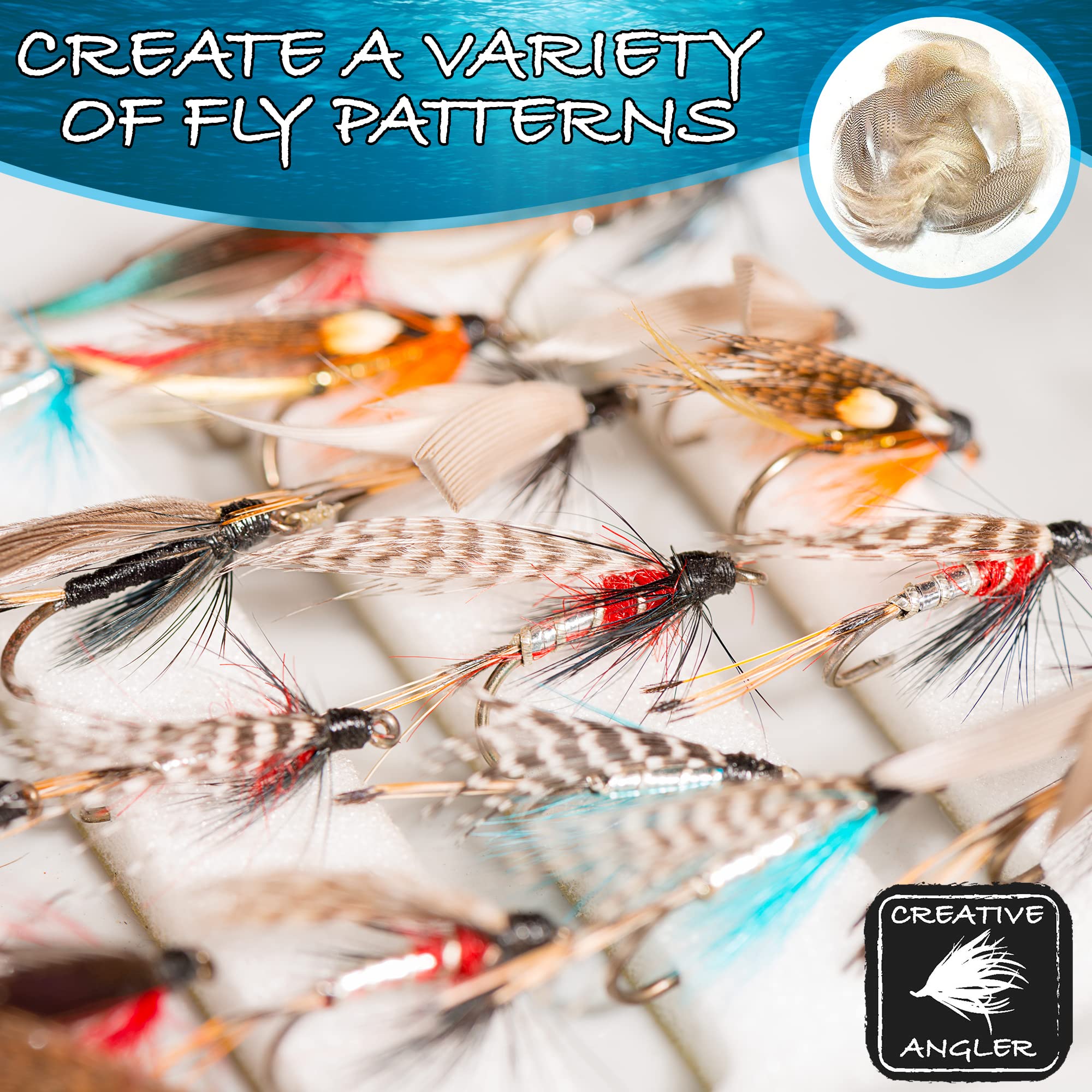 フライフィッシング用羽根素材 Amazon | クリエイティブアングラーマガモフランク天然羽根 - フライ