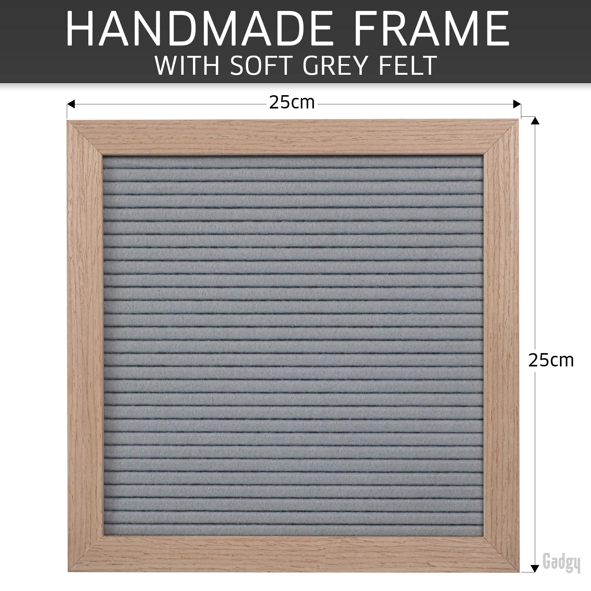 Buy Gadgy Grey Felt Letter Board 25 x 25 cm 510 Letters & Stand