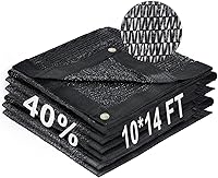 Vista 100 de LOVE STORY 6.5 x 6.5 pies, 40% de tela negra para sombra con ojales, malla de malla para jardín, cubierta de plantas, invernadero y patio