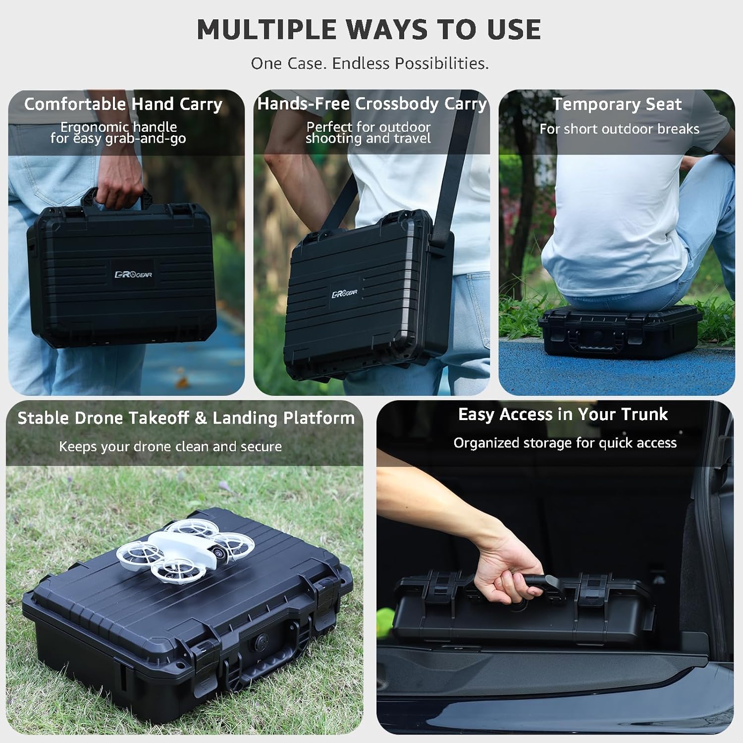 Travel Hard Case for DJI Neo Fly More Combo | Holds Up to 10 Batteries, Fits Drone, DJI RC 2 / RC-N2 Remote Controller, Charging Hub & Accessories | IP67 Waterproof, Shockproof, Dustproof - Image 7